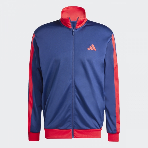 Adidas 3-Stripes Tricot Regular Fit Colorblock Erkek Mavi Sweatshirt - JI8841