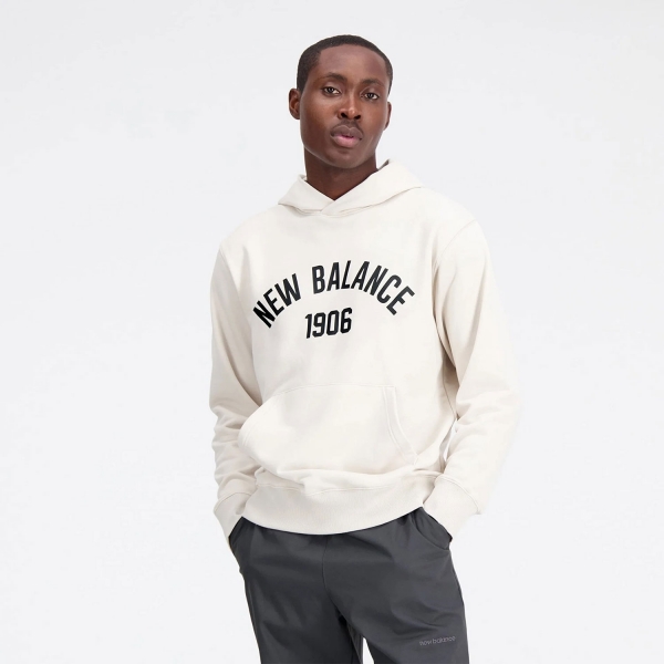 New Balance Lifestyle Erkek Beyaz Sweatshirt - MNH1406-MBM