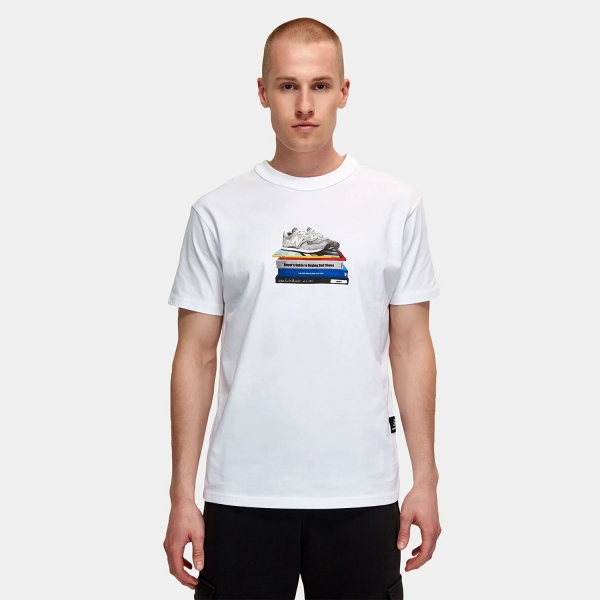 New Balance Lifestyle Erkek Beyaz Tişört - MNT1415-WT